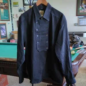 Men's Black Button-Placket Cowboy Shirt XXL.   MAKE AN OFFER